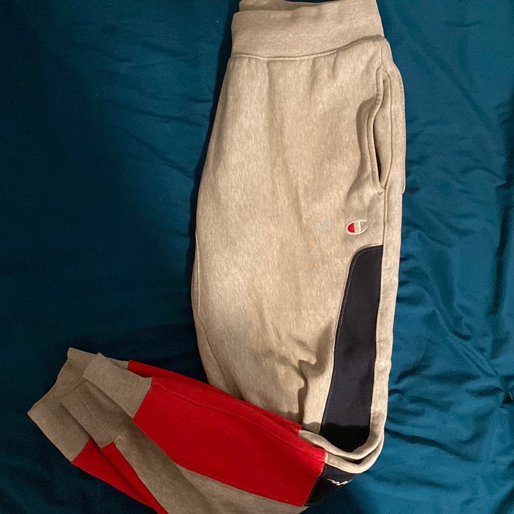 Red/Blue/Gray Champion Active sweatpants